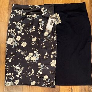 Soho Lady Women’s Body Slimming Midi Skirt (2 Skirts)(Size: Large)(NWT)